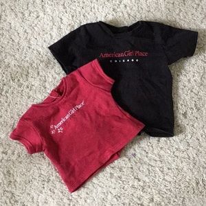 American Girl Doll 2 Tops Chicago Black Red